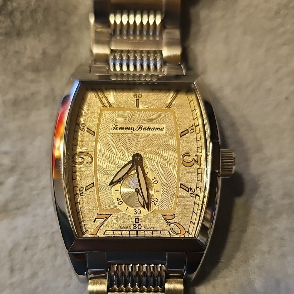 Tommy Bahama Gold-Tone Men's Dress Watch